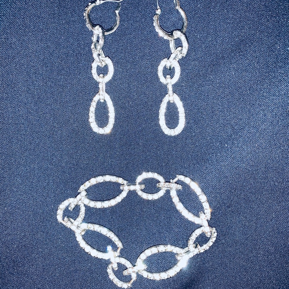 Bracelet and Earrings in Sterling Silver Fashion